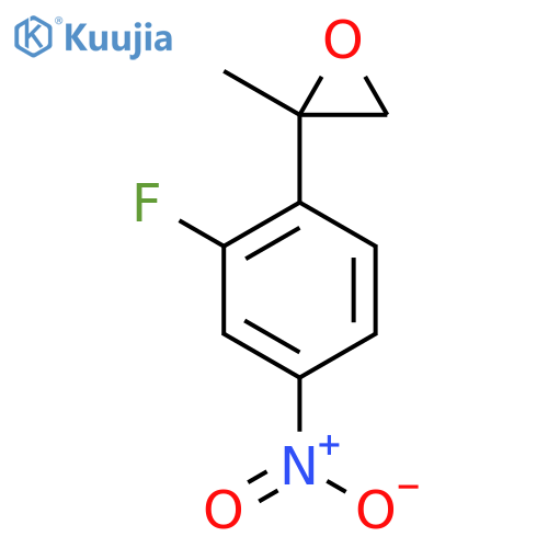2-(2-fluoro-4-nitrophenyl)-2-methyloxirane structure