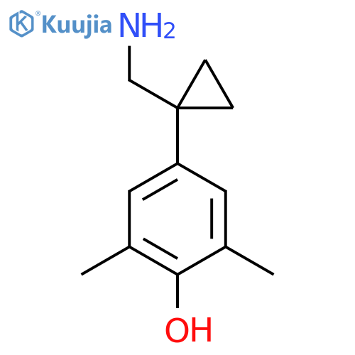 4-1-(aminomethyl)cyclopropyl-2,6-dimethylphenol structure