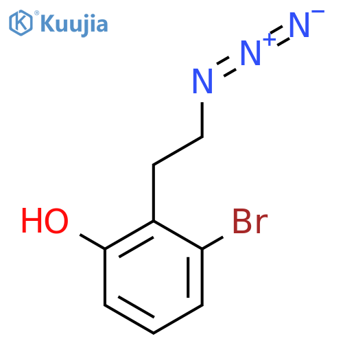 2-(2-azidoethyl)-3-bromophenol structure