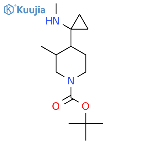 tert-butyl 3-methyl-4-1-(methylamino)cyclopropylpiperidine-1-carboxylate structure