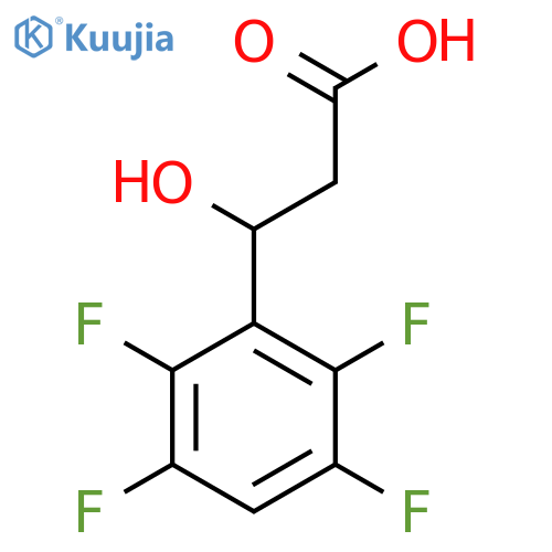 3-hydroxy-3-(2,3,5,6-tetrafluorophenyl)propanoic acid structure
