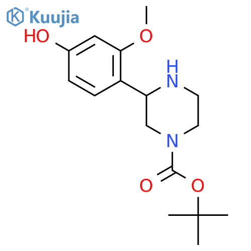 tert-butyl 3-(4-hydroxy-2-methoxyphenyl)piperazine-1-carboxylate structure