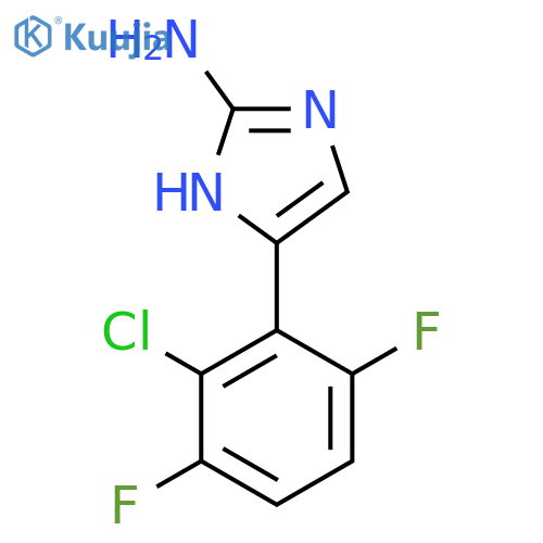 5-(2-chloro-3,6-difluorophenyl)-1H-imidazol-2-amine structure