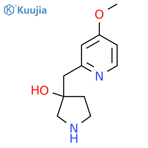 3-(4-methoxypyridin-2-yl)methylpyrrolidin-3-ol structure