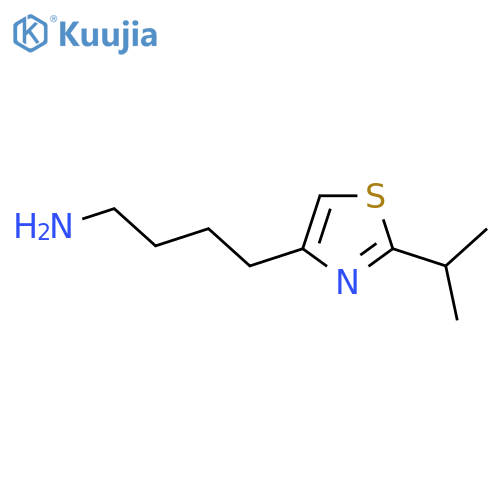 4-2-(propan-2-yl)-1,3-thiazol-4-ylbutan-1-amine structure