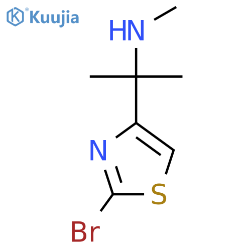 2-(2-bromo-1,3-thiazol-4-yl)propan-2-yl(methyl)amine structure