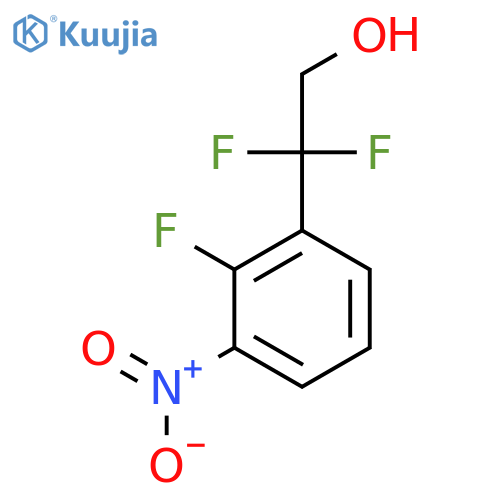 2,2-difluoro-2-(2-fluoro-3-nitrophenyl)ethan-1-ol structure