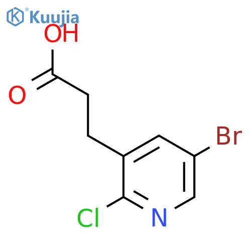 3-(5-bromo-2-chloropyridin-3-yl)propanoic acid structure