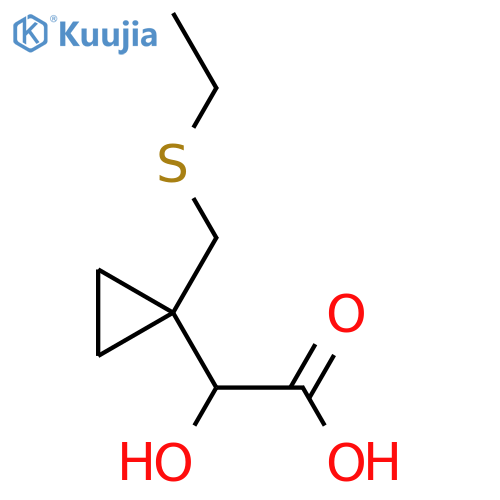 2-{1-(ethylsulfanyl)methylcyclopropyl}-2-hydroxyacetic acid structure