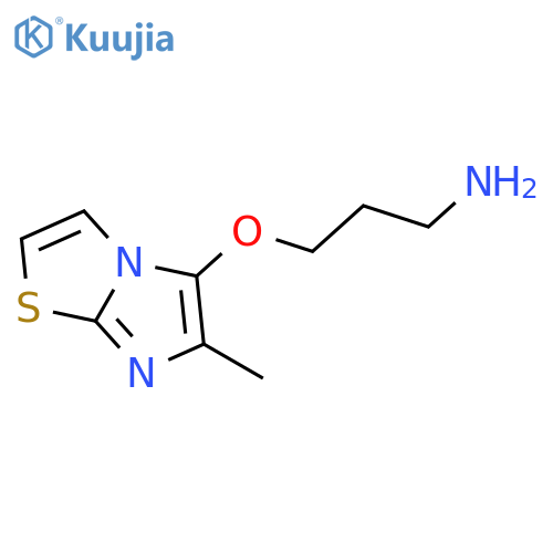 3-({6-methylimidazo2,1-b1,3thiazol-5-yl}oxy)propan-1-amine structure