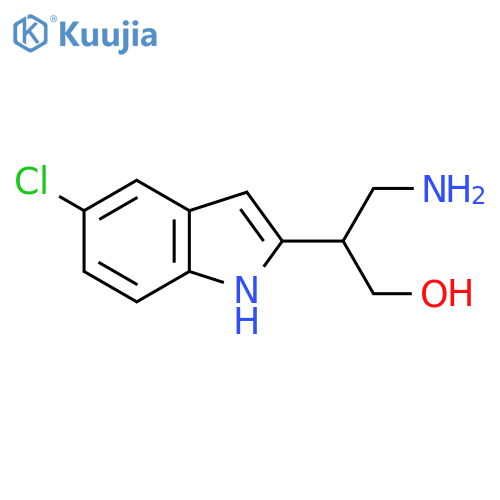 3-amino-2-(5-chloro-1H-indol-2-yl)propan-1-ol structure