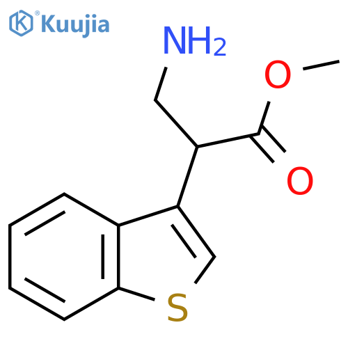 methyl 3-amino-2-(1-benzothiophen-3-yl)propanoate structure
