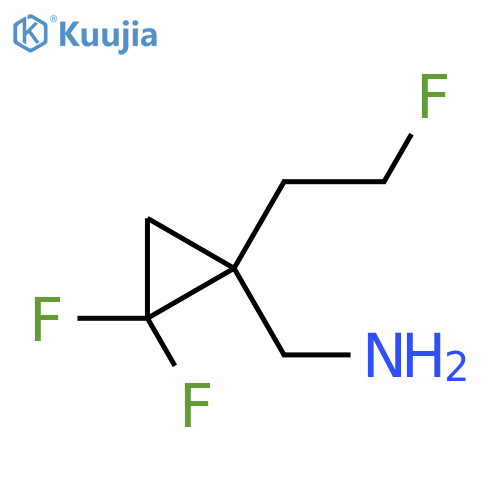 2,2-difluoro-1-(2-fluoroethyl)cyclopropylmethanamine structure