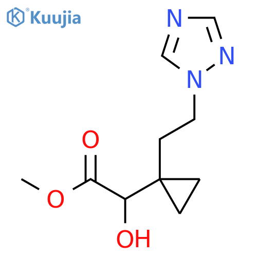 methyl 2-hydroxy-2-{1-2-(1H-1,2,4-triazol-1-yl)ethylcyclopropyl}acetate structure