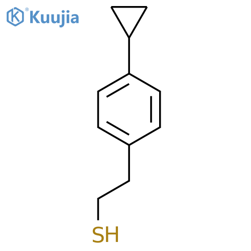 2-(4-cyclopropylphenyl)ethane-1-thiol structure