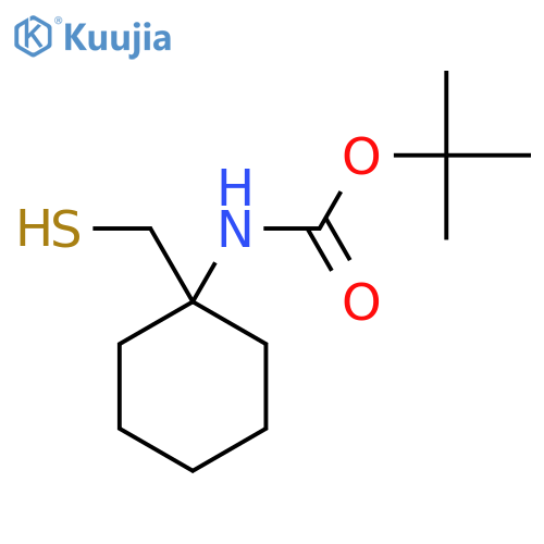 tert-butyl N-1-(sulfanylmethyl)cyclohexylcarbamate structure