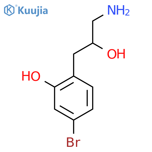 2-(3-amino-2-hydroxypropyl)-5-bromophenol structure