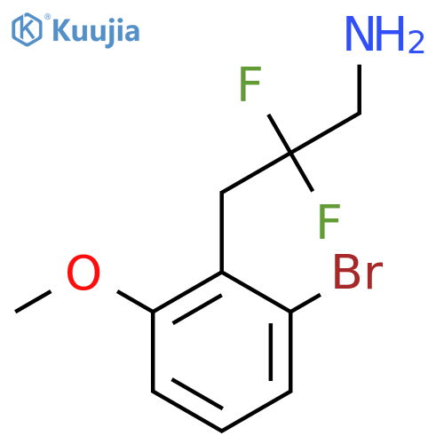3-(2-bromo-6-methoxyphenyl)-2,2-difluoropropan-1-amine structure