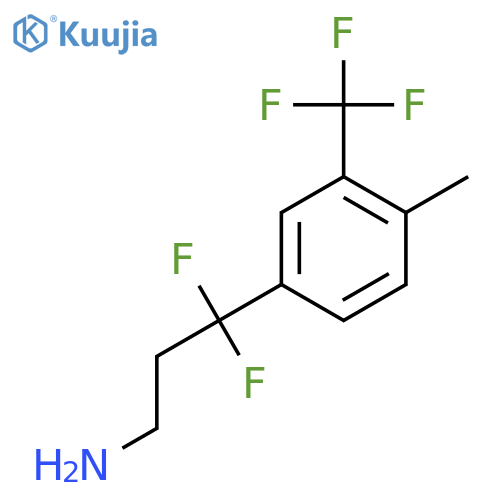 3,3-difluoro-3-4-methyl-3-(trifluoromethyl)phenylpropan-1-amine structure