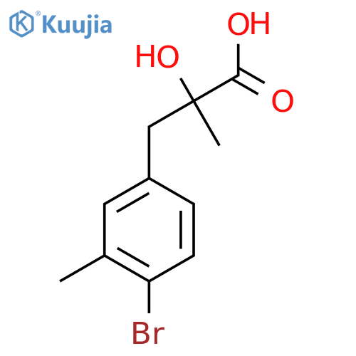 3-(4-bromo-3-methylphenyl)-2-hydroxy-2-methylpropanoic acid structure