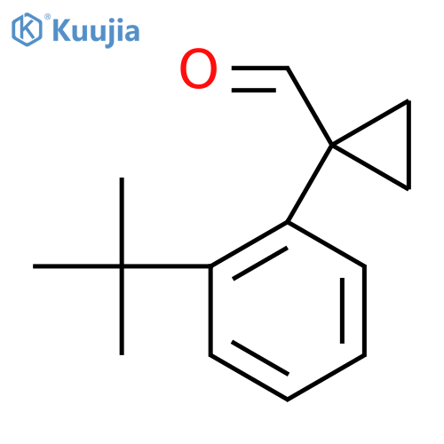 1-(2-tert-butylphenyl)cyclopropane-1-carbaldehyde structure