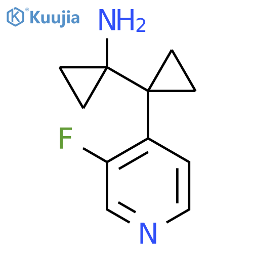 1-1-(3-fluoropyridin-4-yl)cyclopropylcyclopropan-1-amine structure