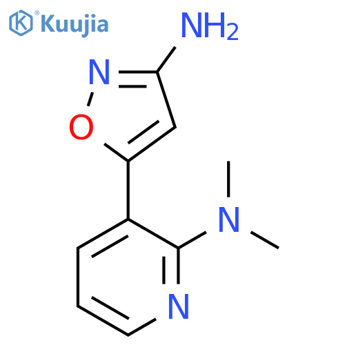 3-(3-amino-1,2-oxazol-5-yl)-N,N-dimethylpyridin-2-amine structure