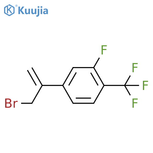 4-(3-bromoprop-1-en-2-yl)-2-fluoro-1-(trifluoromethyl)benzene structure