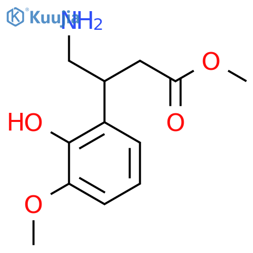 methyl 4-amino-3-(2-hydroxy-3-methoxyphenyl)butanoate structure