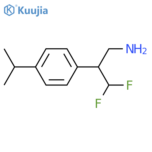 3,3-difluoro-2-4-(propan-2-yl)phenylpropan-1-amine structure