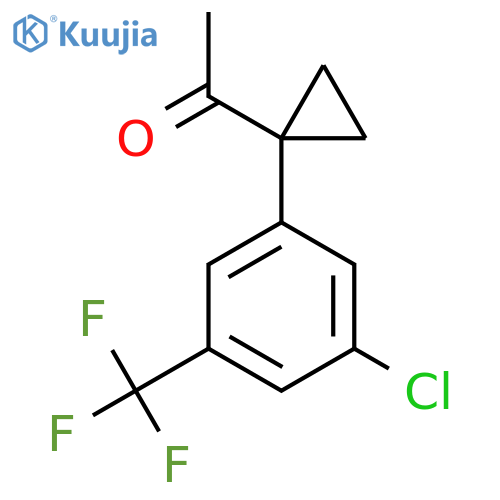 1-{1-3-chloro-5-(trifluoromethyl)phenylcyclopropyl}ethan-1-one structure