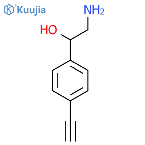 2-amino-1-(4-ethynylphenyl)ethan-1-ol structure