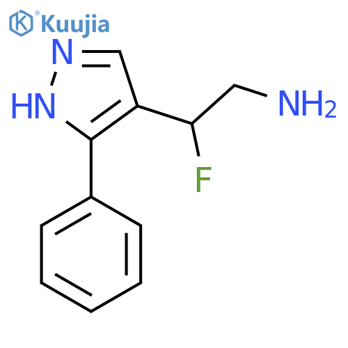 2-fluoro-2-(3-phenyl-1H-pyrazol-4-yl)ethan-1-amine structure