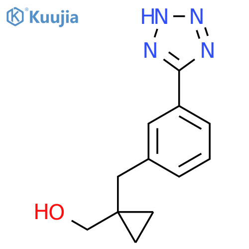 (1-{3-(1H-1,2,3,4-tetrazol-5-yl)phenylmethyl}cyclopropyl)methanol structure