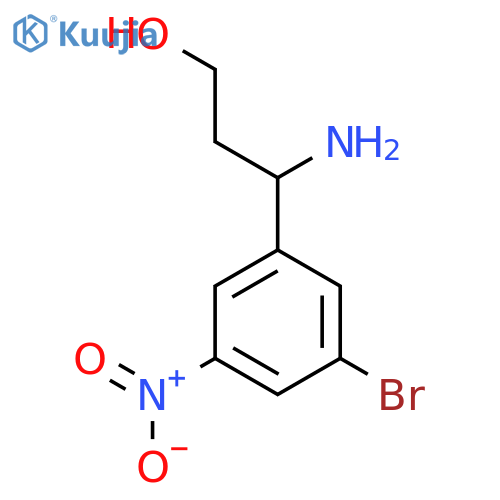 3-amino-3-(3-bromo-5-nitrophenyl)propan-1-ol structure