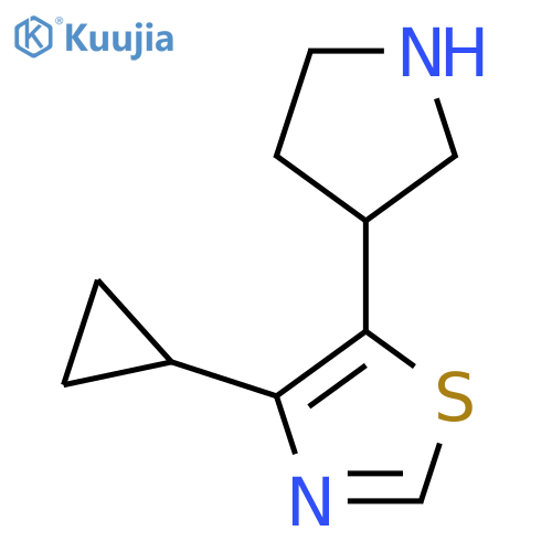 4-cyclopropyl-5-(pyrrolidin-3-yl)-1,3-thiazole structure