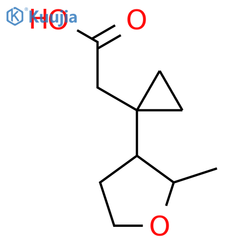 2-1-(2-methyloxolan-3-yl)cyclopropylacetic acid structure