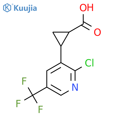 2-2-chloro-5-(trifluoromethyl)pyridin-3-ylcyclopropane-1-carboxylic acid structure