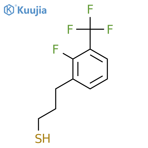 3-2-fluoro-3-(trifluoromethyl)phenylpropane-1-thiol structure
