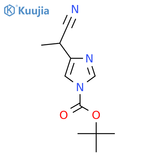 tert-butyl 4-(1-cyanoethyl)-1H-imidazole-1-carboxylate structure