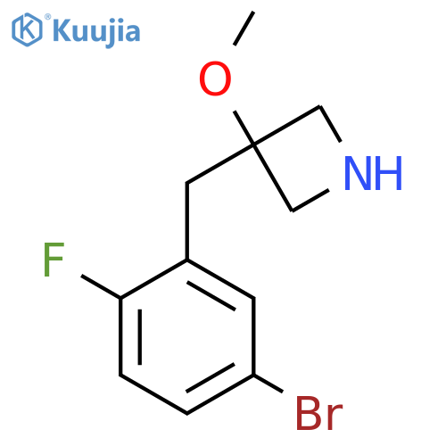 3-(5-bromo-2-fluorophenyl)methyl-3-methoxyazetidine structure