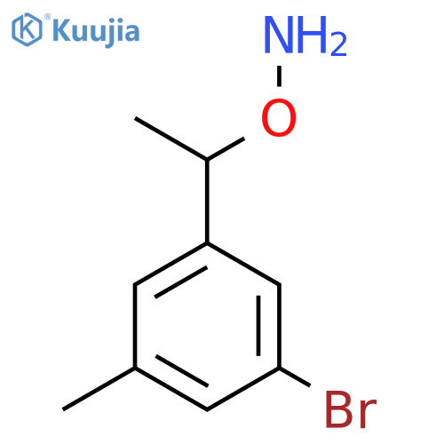 O-1-(3-bromo-5-methylphenyl)ethylhydroxylamine structure