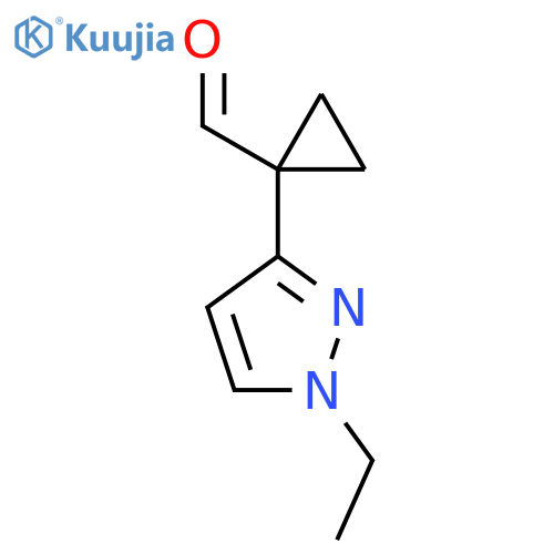 1-(1-ethyl-1H-pyrazol-3-yl)cyclopropane-1-carbaldehyde structure