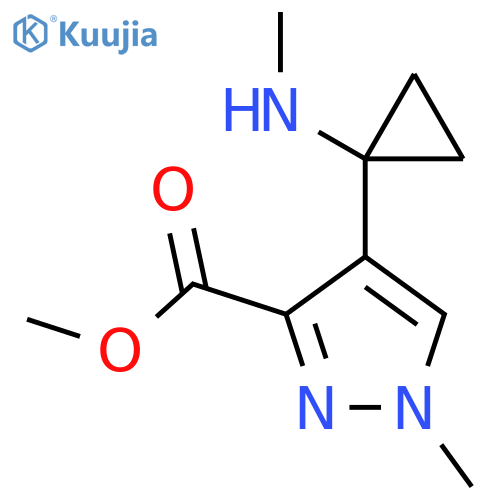 methyl 1-methyl-4-1-(methylamino)cyclopropyl-1H-pyrazole-3-carboxylate structure