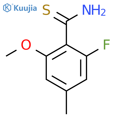 2-Fluoro-6-methoxy-4-methylbenzene-1-carbothioamide structure