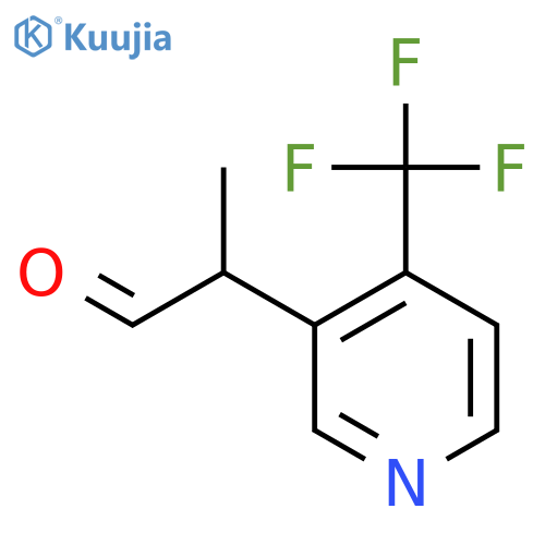 2-4-(trifluoromethyl)pyridin-3-ylpropanal structure