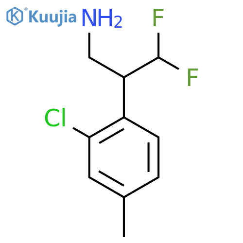 2-(2-Chloro-4-methylphenyl)-3,3-difluoropropan-1-amine structure