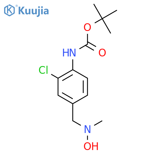 tert-butyl N-(2-chloro-4-{hydroxy(methyl)aminomethyl}phenyl)carbamate structure