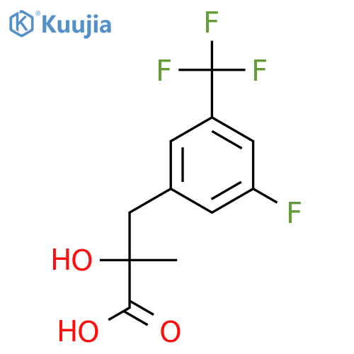 3-3-fluoro-5-(trifluoromethyl)phenyl-2-hydroxy-2-methylpropanoic acid structure