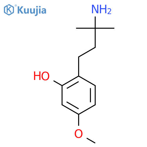 2-(3-amino-3-methylbutyl)-5-methoxyphenol structure